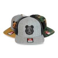 Premium Leather Patch Snap Back Hats (Lightning Bolt Panda Head)