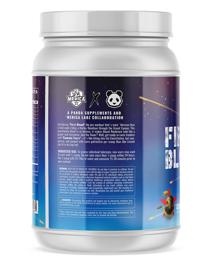 FIRST BLOOD - A Panda Supplements & Merica Labz Collaboration - FREEDOM FUEL (Lemon Berry Pineapple)