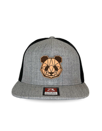 Premium Leather Patch Snap Back Hats (Lightning Bolt Panda Head)