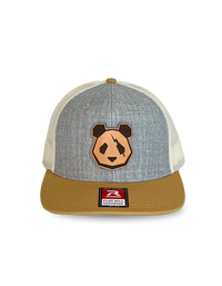 Premium Leather Patch Snap Back Hats (Lightning Bolt Panda Head)