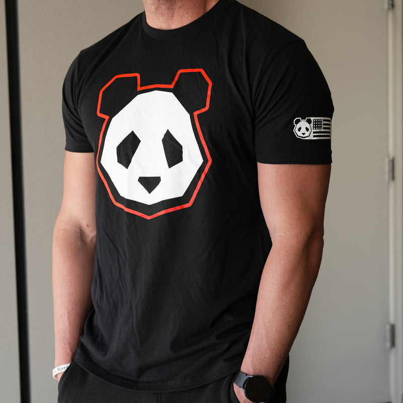 Men's PANDA Logo Tshirt - Black