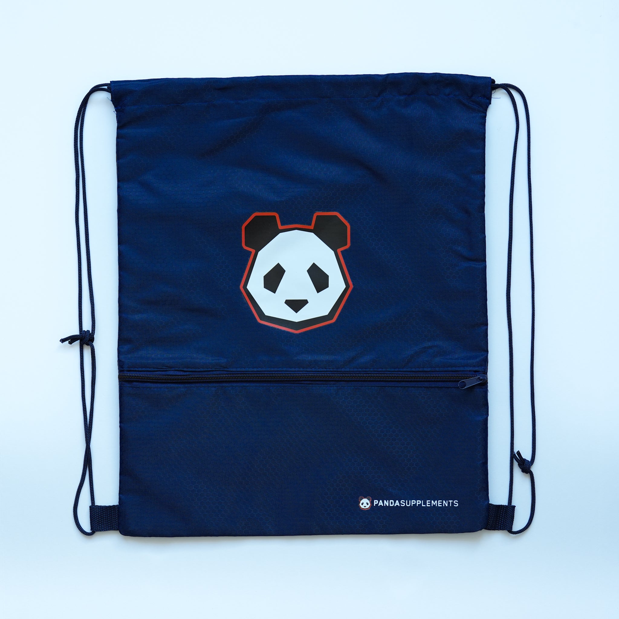 Blue drawstring backpack on sale