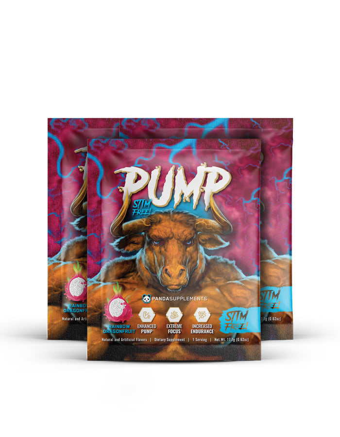 ALL NEW! PUMP NON STIM PRE | SAMPLE PACK (Rainbow Dragonfruit) - 3 Sample Pack