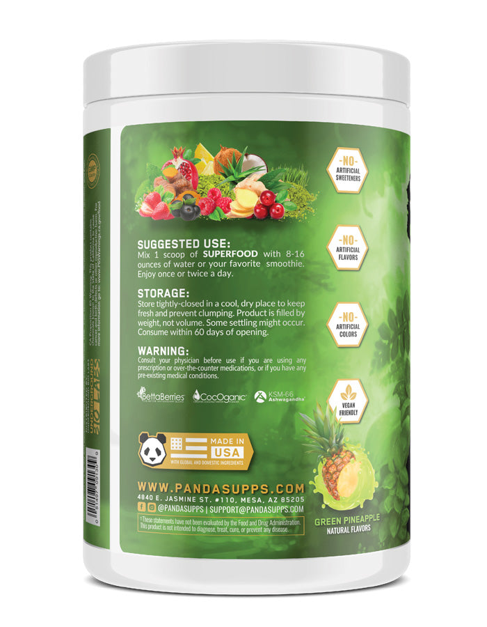 SUPERFOOD (Greens, Reds & Golds) (Green Pineapple)