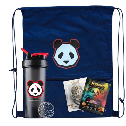 4th of July Bundle (Navy Blue Drawstring Bag + Black Fierce Shaker + Samples)