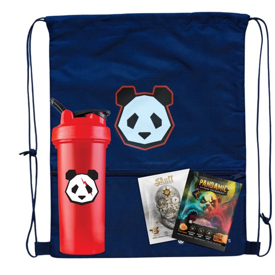 4th of July Bundle (Navy Blue Drawstring Bag + Red Fierce Shaker + Samples)