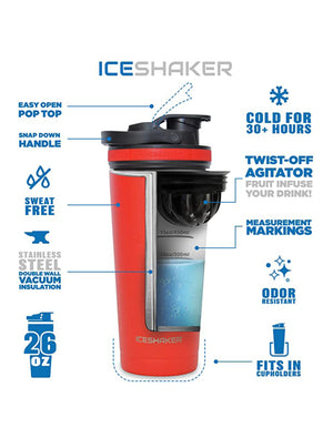 26 ounce Vacuum Insulated Stainless Steel Shaker Bottle
