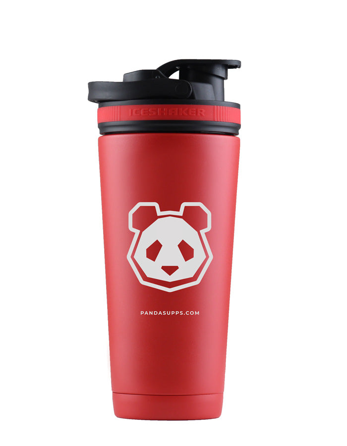 White Stainless Steel Insulated Ice Shaker - Panda Logo – Panda Supps